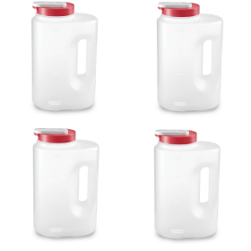4 Pack Mixermate Leak-Resistant Pitcher, Clear, 3.8 Liter (1 Gallon), Plastic 4 Pack Mixermate Leak-Resistant Pitcher, Clear, 3.8 Liter (1 Gallon), Plastic